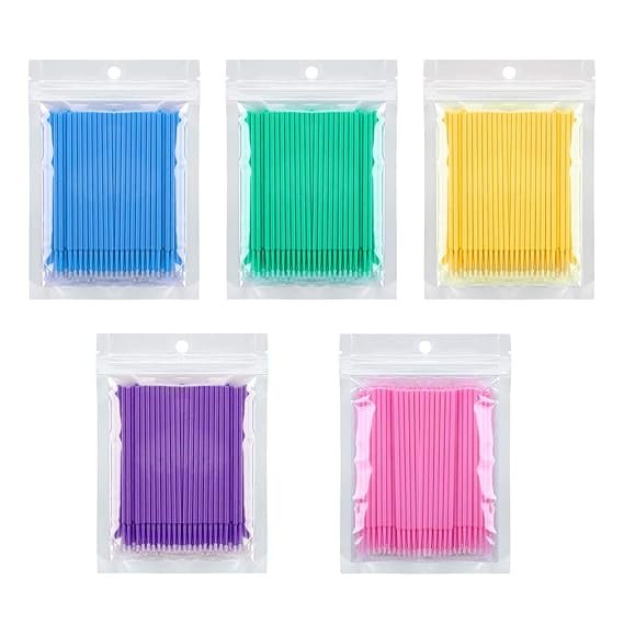 micro hisopos, varitas desechables para pestañas