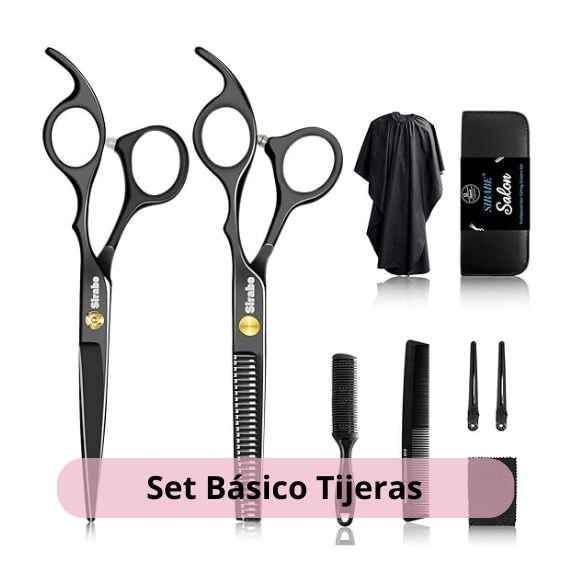 Set Básico de Implementos de Acero Inoxidable Sirabe Tijeras