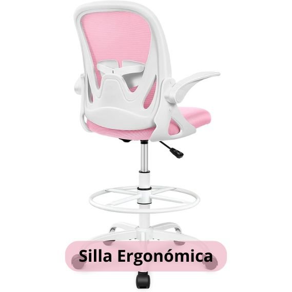 Silla Ergonómica Alta para ClienteEscritorio Primy