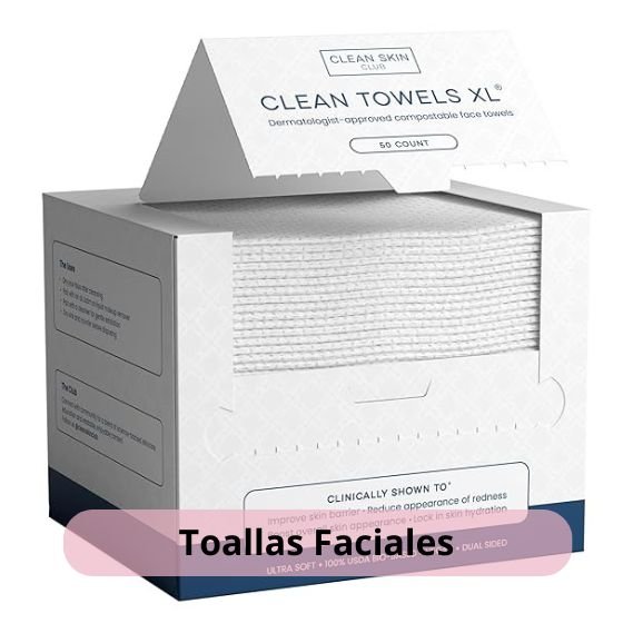 Toallas Faciales Desechables Biodegradables Clean Skin Club XL